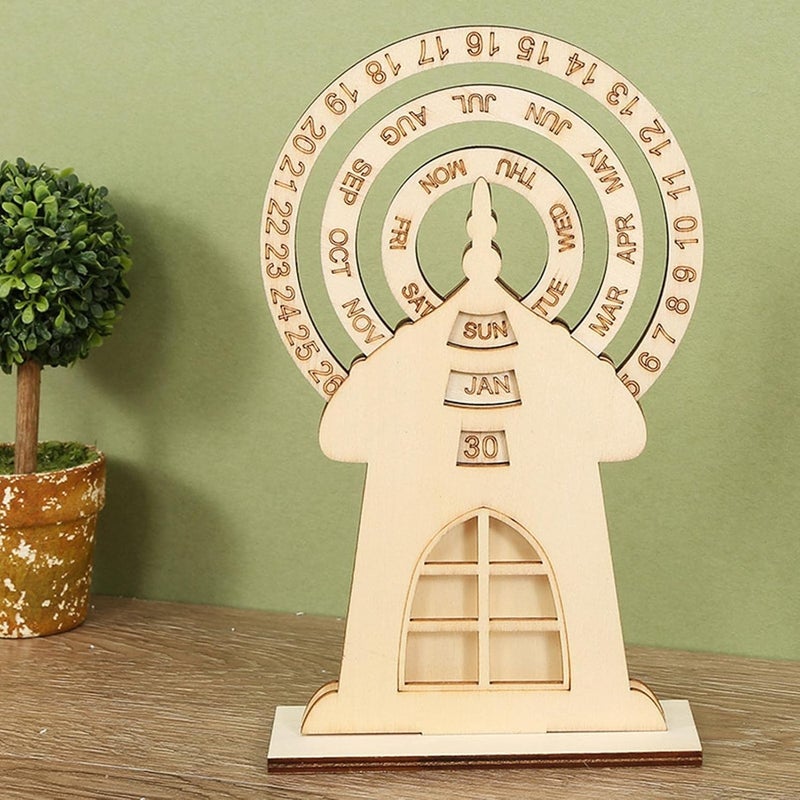 woobles Wooden Advent Calendar - Ferris Wheel Shape Desktop Ornament Turntable Calendar,Christmas Atmosphere Calendar Adornment for Kids Teens Women, Celebrate New Year - Image 3